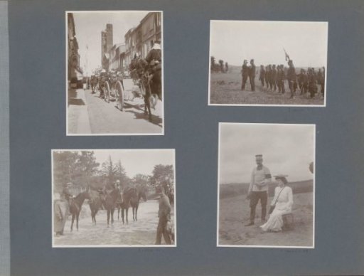 Soldier being decorated in a field in France