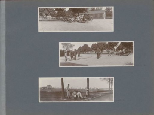 Four soldiers on the verge of a road in France