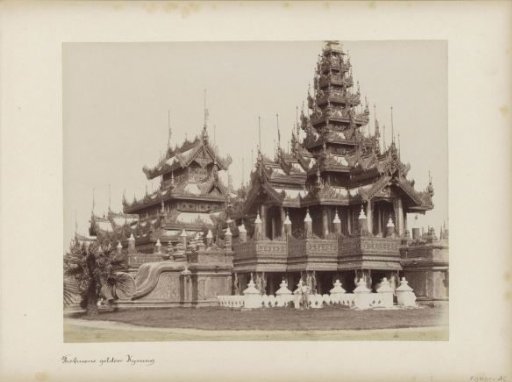 Exterior of the Golden Monastery of the Burmese queen Supayalat in Mandalay, Myanmar
