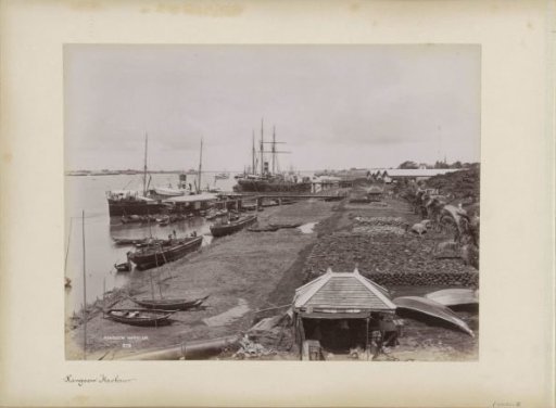 View of the port of Yangon, Myanmar