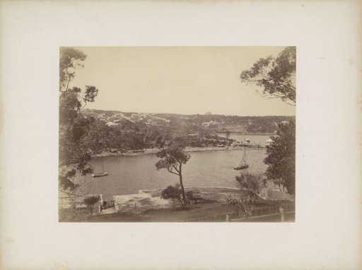 View of a bay and shores of (probably) Sydney