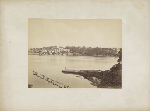 View of a bay and shores of (probably) Sydney
