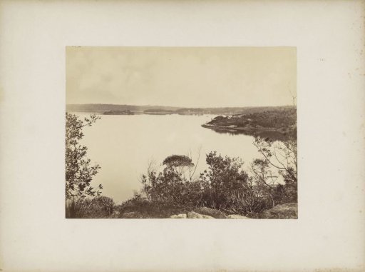 View of a bay with wooded shores, probably in the vicinity of Sydney