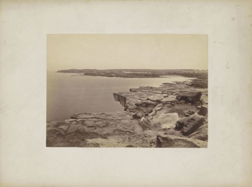 View of a bay with rocks, probably in the vicinity of Sydney