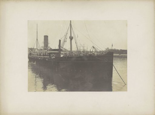 Steamship 'Darmstadt' at anchor in (probably) Sydney