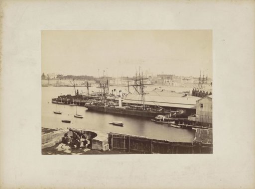 View of a harbour, presumably in Sydney