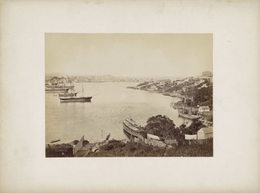 View of a harbour, presumably in Sydney