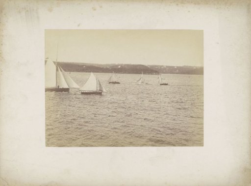 Sailboats, probably in the waters of Sydney