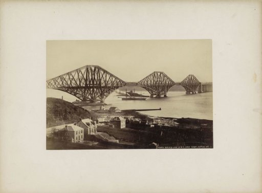 View of the Forth Bridge over the Firth of Forth in Scotland