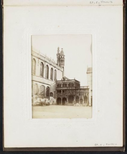 Exterior of the Basilica of the Holy Blood and an extension in Bruges