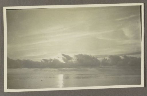 Sunset and a cloud formation over the sea