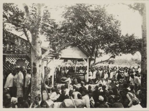 Inhabitants of Gedong Tataan gathered at a pendoppo