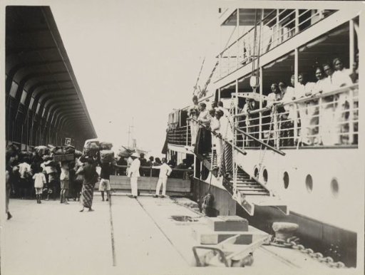 Embarkation at the quay of Tandjong Priok