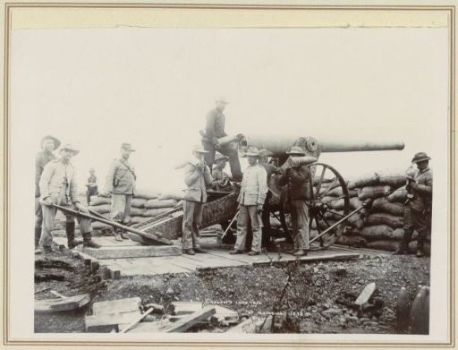 Men with field artillery during the siege of Mafeking