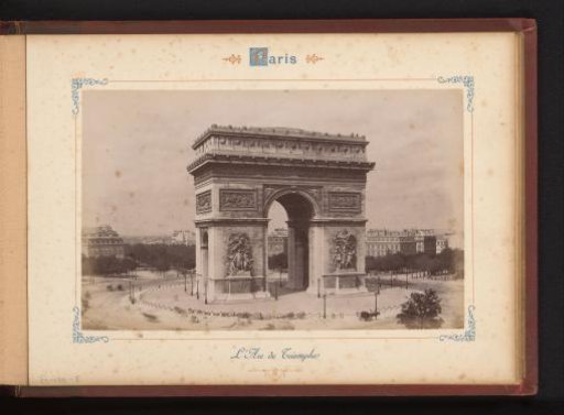 View of the Arc de Triomphe in Paris