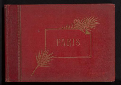 Photo album with twelve city views and buildings in Paris