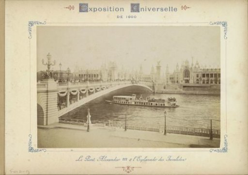 View of the Pont Alexandre-III and the Esplanade des Invalides in Paris