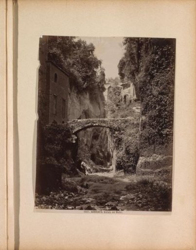 View of ruins in the Vallata dei Mulini in Sorrento