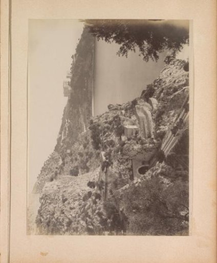 View of the railway line along the coast from Nice to Monaco