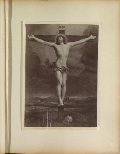 Photographic reproduction of (possibly) a print depicting Christ on the Cross