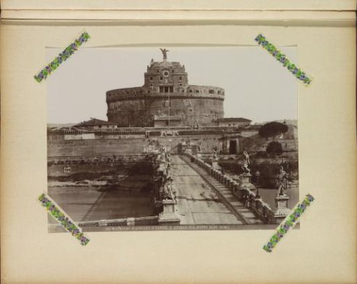View of the Castel Sant'Angelo and the Ponte Sant'Angelo in Rome