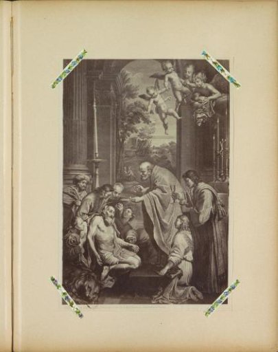 Photographic reproduction of a painting by Domenichino, depicting the Communion of Saint Jerome