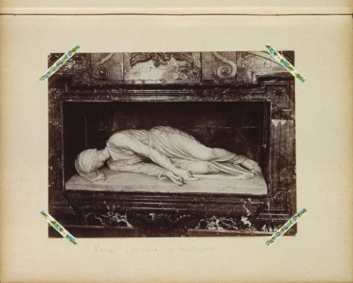 Statue of Saint Cecilia in the Basilica of Santa Cecilia in Rome