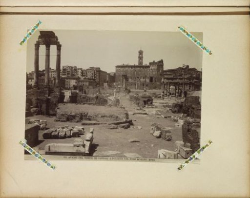 Remains of the Temple of Castor and Pollux on the Roman Forum in Rome