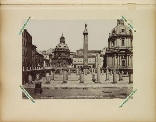 Forum of Trajan with the remains of the Basilica Ulpia in Rome