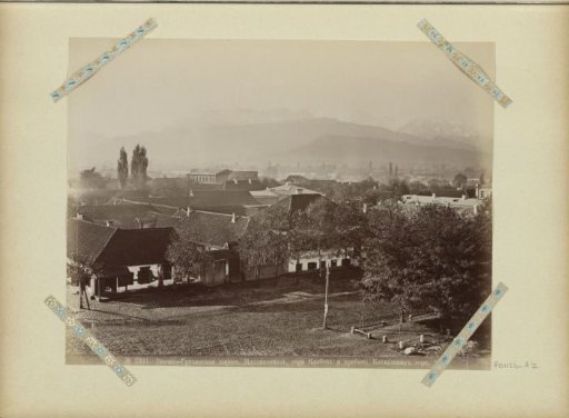 View of Vladikavkaz and the Caucasus