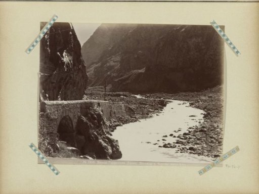 Military road with bridge in Georgia