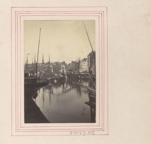 View of a harbour with a drawbridge in Rotterdam