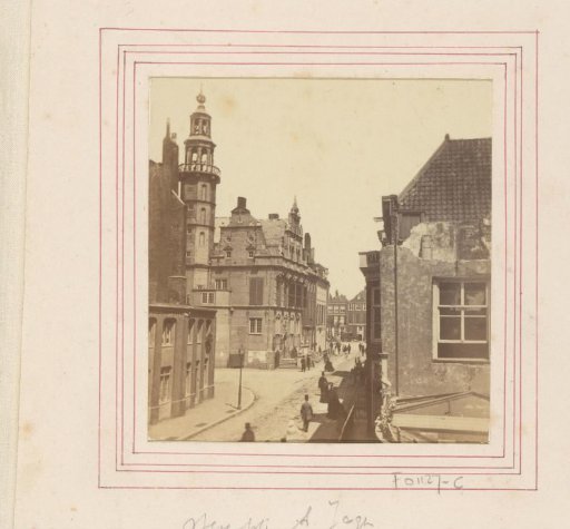 View of the Groenmarkt with the town hall in The Hague
