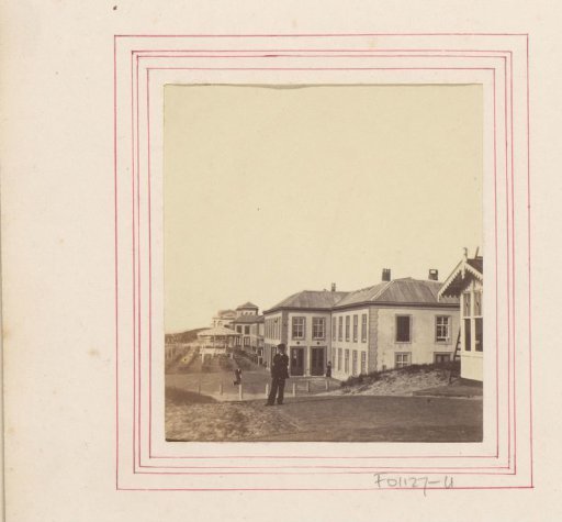 Row of houses in a street in Scheveningen
