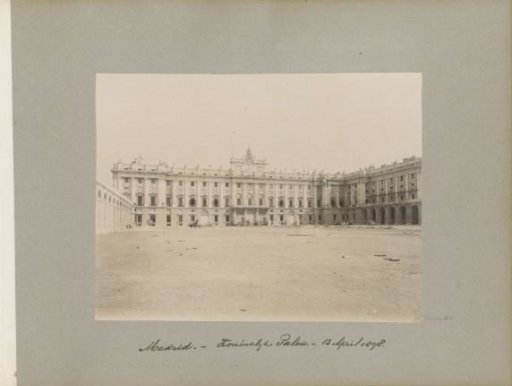 Square in front of the Royal Palace in Madrid