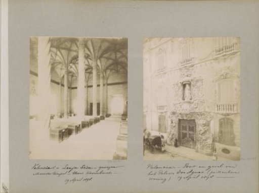 Facade and entrance gate of the Palacio del Marqués de Dos Aguas in Valencia