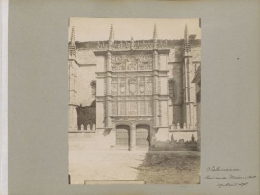 Facade of the university building of Salamanca