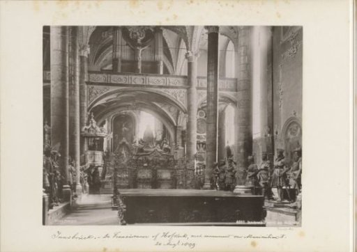 Interior of the Hofkirche of Innsbruck with the tomb monument for Emperor Maximilian I