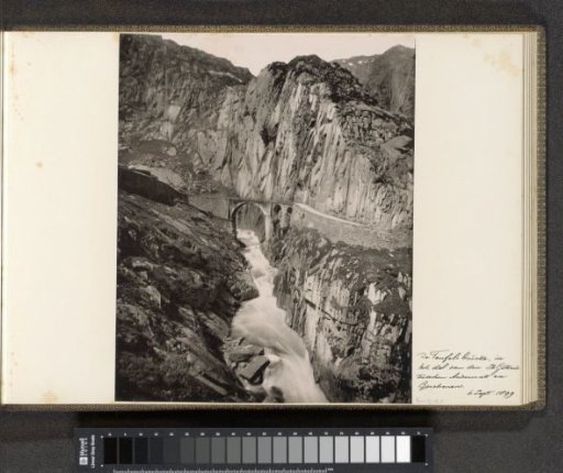 View of the Devil's Bridge between Göschenen and Andermatt