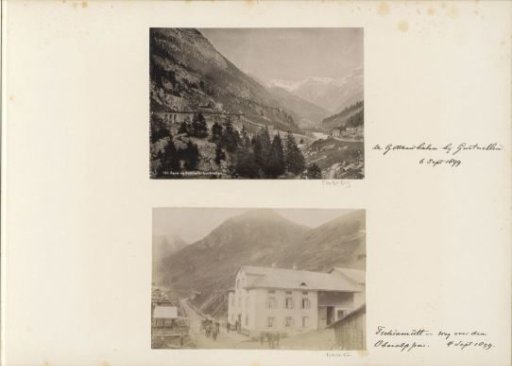 View of the Gotthard Railway at Gurtnellen