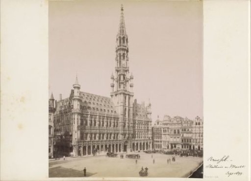 View of the town hall and guild houses at the Grand Place in Brussels