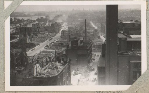 Ruins near the Gedempte Vest and the Schiedamsedijk in Rotterdam