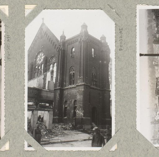 Ruins of the Westerkerk and the Kruiskade in Rotterdam