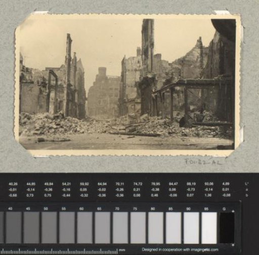 Ruins on the Korte Hoogstraat, seen from the Soetensteeg in Rotterdam