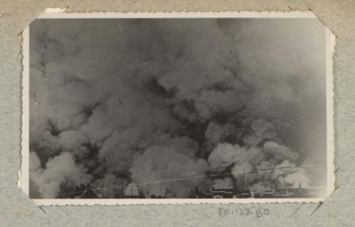 Smoke clouds above Rotterdam