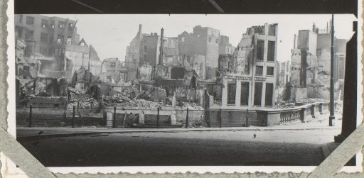 Ruins of buildings at the Kolk in Rotterdam