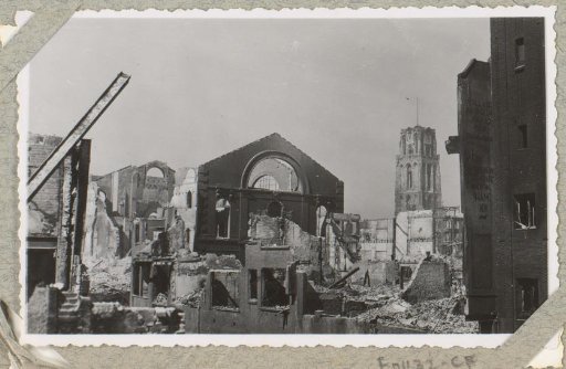 Ruins at the Steiger and the Grote Kerk in Rotterdam