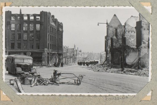 Ruins of buildings in Rotterdam