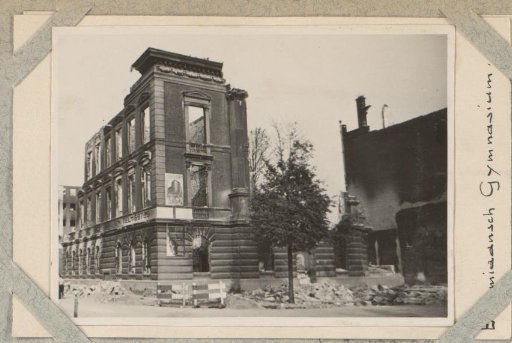 Damage to the Erasmiaans Gymnasium in Rotterdam