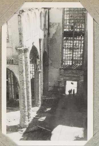Ruin of the Laurens Church in Rotterdam, viewed from the gallery